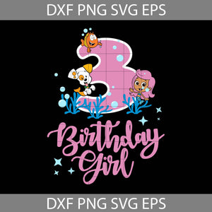 3rd Bubble Guppies Birthday svg, Birthday Girl Svg, Birthday Svg, Cricut File, Clipart, Svg, Png, Eps, Dxf