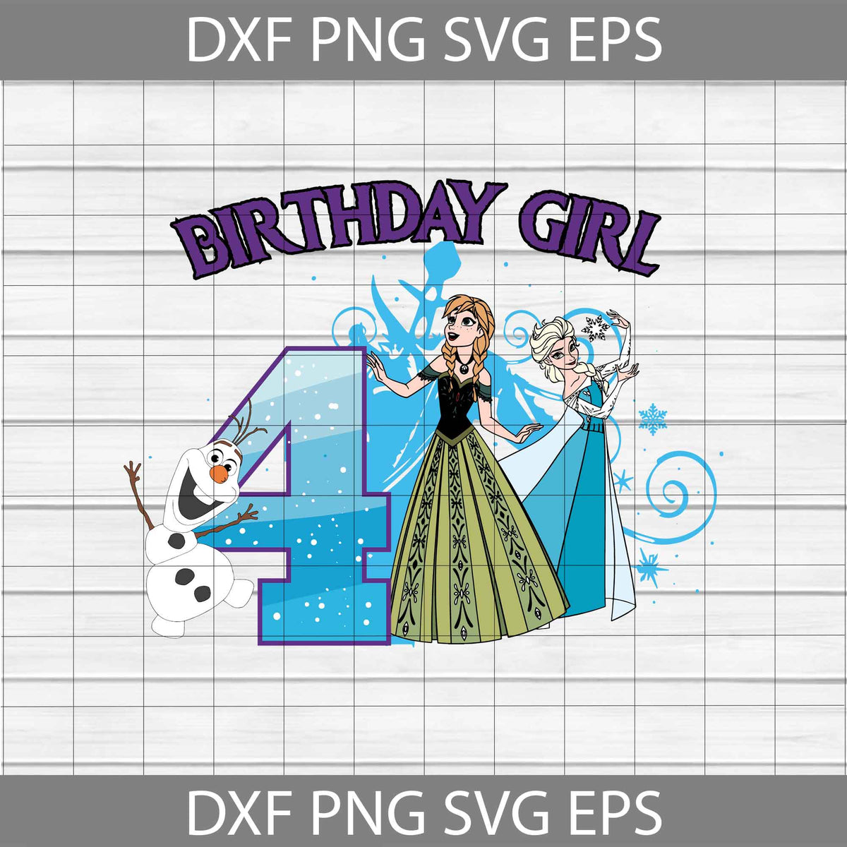 Frozen 4th Birthday Svg, Birthday Girl svg, Birthday svg, Cricut File ...