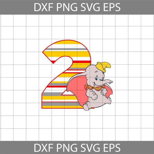 2nd Birthday Dumbo svg, Disney Birthday Svg, Birthday boy svg, Birthday Svg, Cricut File, Clipart, Svg, Png, Eps, Dxf