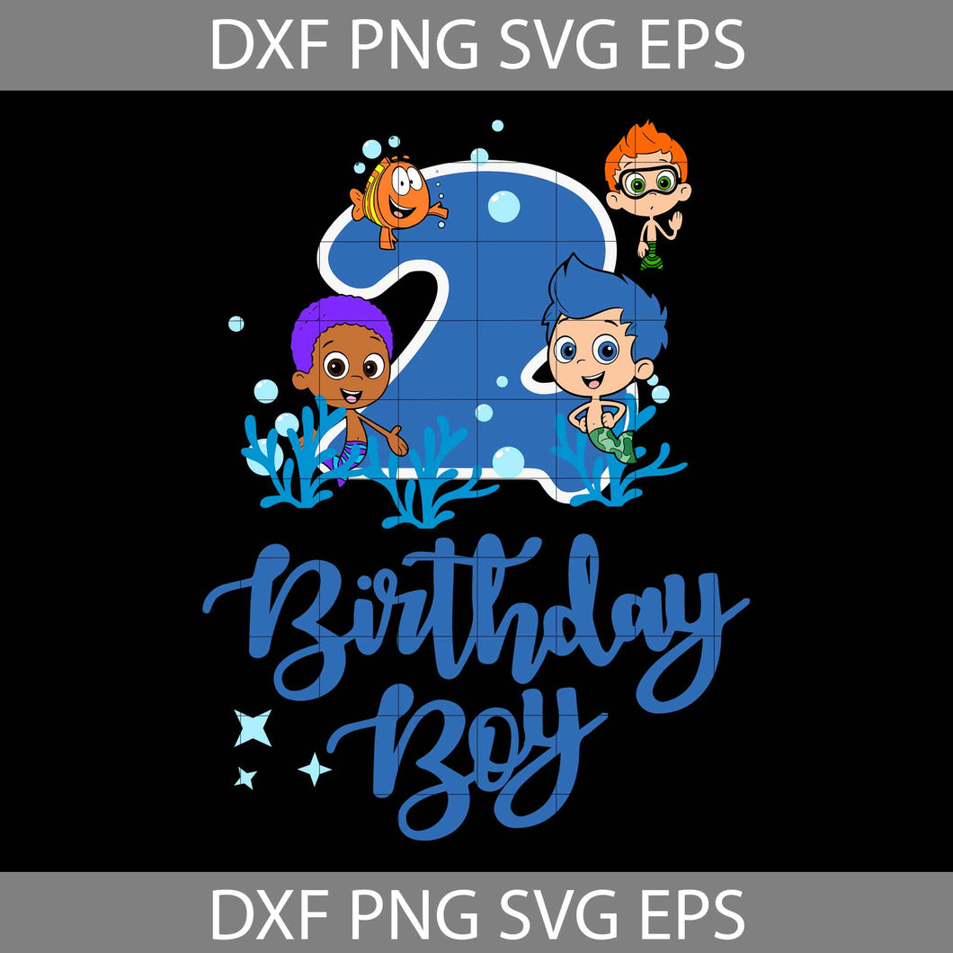 2nd Bubble Guppies Birthday svg, Birthday Boy Svg, Birthday Svg, Cricut File, Clipart, Svg, Png, Eps, Dxf