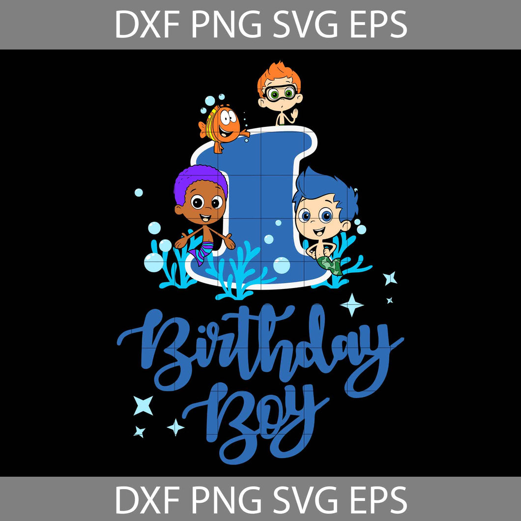 1st Bubble Guppies Birthday svg, Birthday Boy Svg, Birthday Svg, Cricut File, Clipart, Svg, Png, Eps, Dxf