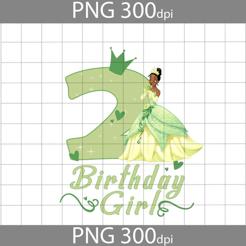 2nd Birthday Tiana png, Disney Princess Birthday png, Birthday Girl png, Birthday png, ClipArt, Png Images 300dpi Digital