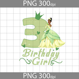 3rd Birthday Tiana png, Disney Princess Birthday png, Birthday Girl png, Birthday png, ClipArt, Png Images 300dpi Digital