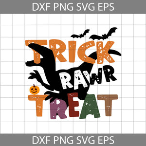 Trick Rawr Treat Svg, Halloween Dinosaur Svg, Halloween Svg, Halloween Gift svg, Funny, Cuties, Horror Svg, cricut file, clipart, svg, png, eps, dxf