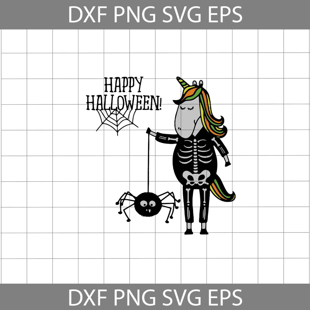 Happy Halloween Unicorn Svg, Halloween Svg, Halloween Gift svg, Funny, Cuties, Horror Svg, cricut file, clipart, svg, png, eps, dxf
