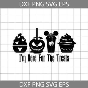 I'm Here For The Treats Svg, Jack Svg, Snack Svg, Mickey svg, Halloween Svg, Halloween gift SVg, cricut file, clipart, svg, png, eps, dxf