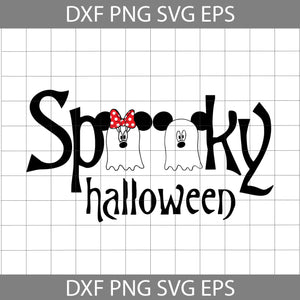 Spooky Halloween Svg, Mickey And Minnie Ghost Svg, Halloween Svg, Halloween gift SVg, cricut file, clipart, svg, png, eps, dxf