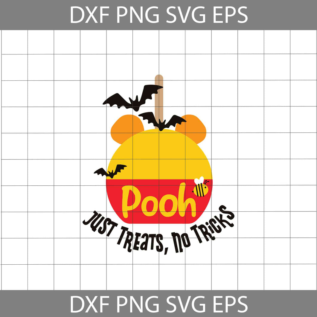 just Treats, No Tricks Svg, Pooh Svg, Winnie The Pooh Svg, Halloween Svg, Halloween gift SVg, cricut file, clipart, svg, png, eps, dxf