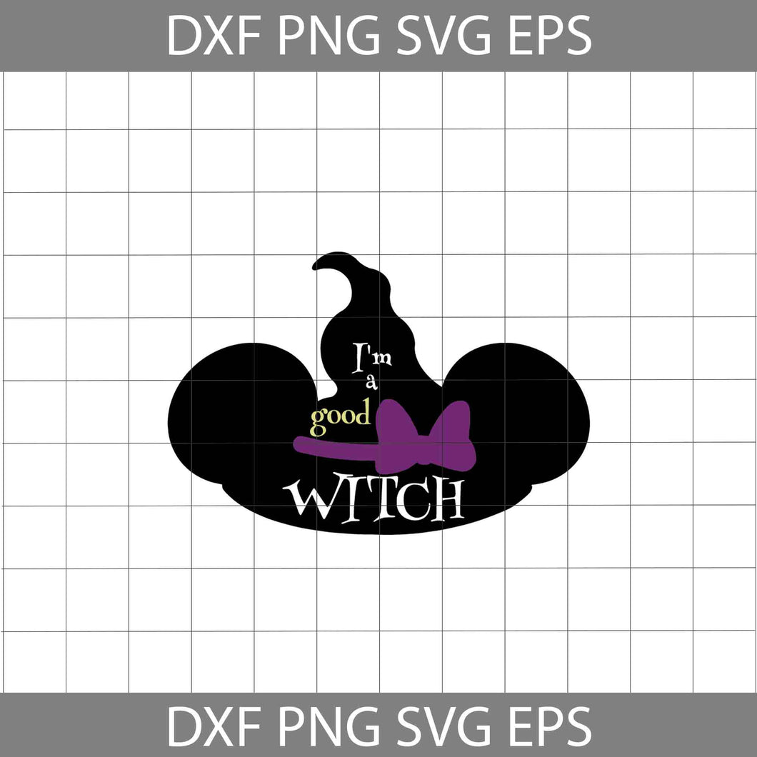 I'm A Good Witch Svg, Minnie Ears Svg, Minnie Witch Svg, Halloween Svg, Halloween gift SVg, cricut file, clipart, svg, png, eps, dxf