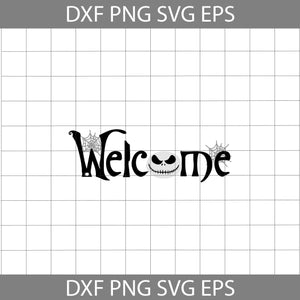 Welcome Svg, Jack Svg, Tim Burton Svg, Halloween Svg, Halloween gift SVg, cricut file, clipart, svg, png, eps, dxf