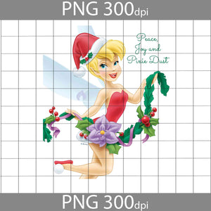 Tinkerbell Santa Png, Cartoon Png, Christmas Png, Gift Png, Png Images 300dpi