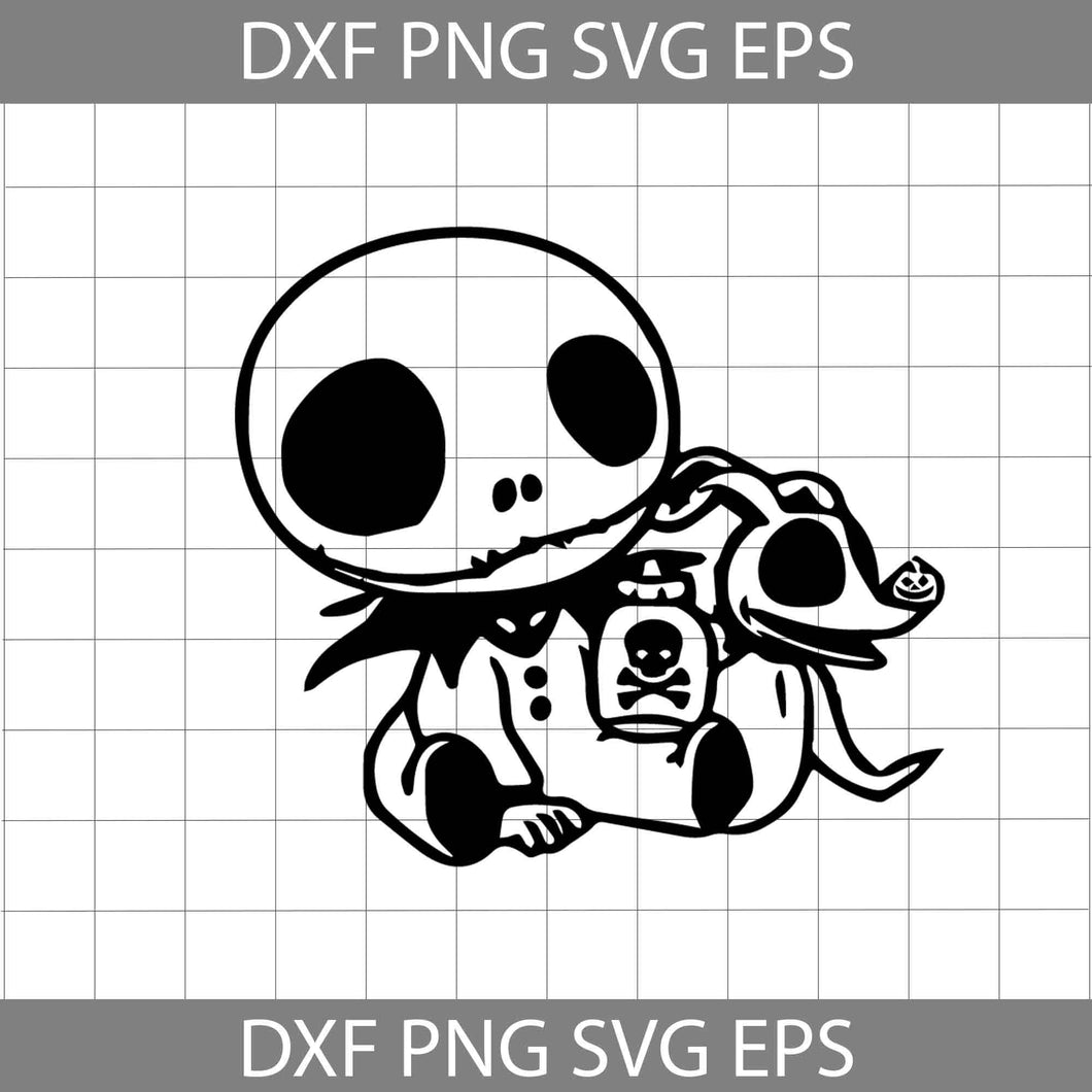 Baby Jack Skellington Svg, Cartoon svg, Characters Friends svg, Halloween svg, Halloween Gift SVg, Cricut File, Clipart, SVg, Png, Eps, Dxf