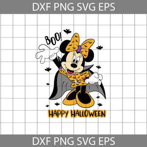 Minnie Happy Halloween Svg, Minnie Boo Svg, cartoon Svg, Halloween svg, Halloween Gift Svg, Cricut File, Clipart, Svg, Png, Eps, Dxf