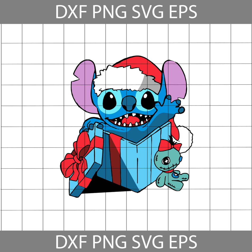 Stitch Christmas Svg, Lilo And Stitch SVg, Cartoon SVg, Christmas Svg, Gift Svg, Cricut File, Clipart, Svg, Png, Eps, Dxf