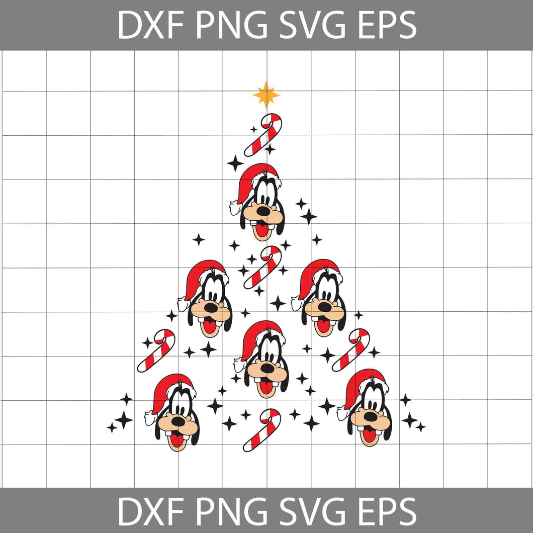 Goofy Christmas Tree Svg, Cartoon Svg, Christmas Svg, Gift Svg, Cricut File, Clipart, Svg, Png, Eps, Dxf