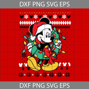 Mickey Ugly Christmas Svg, Cartoon Svg, Christmas Svg, Gift Svg, Cricut File, Clipart, Svg, Png, Eps, Dxf