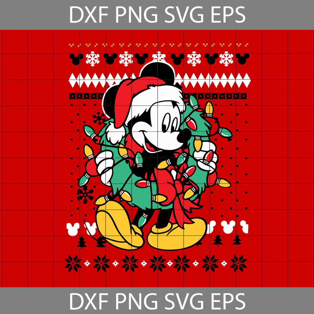 Mickey Ugly Christmas Svg, Cartoon Svg, Christmas Svg, Gift Svg, Cricut File, Clipart, Svg, Png, Eps, Dxf