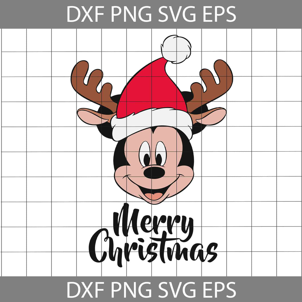 Mickey Santa Svg, Cartoon Svg, Christmas Svg, Gift Svg, Cricut File, Clipart, Svg, Png, Eps, Dxf