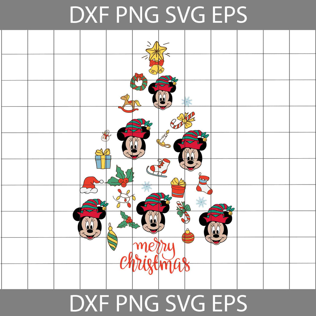 Mickey Santa Svg, Christmas Tree Svg, Cartoon Svg, Christmas Svg, Gift Svg, Cricut File, Clipart, Svg, Png, Eps, Dxf