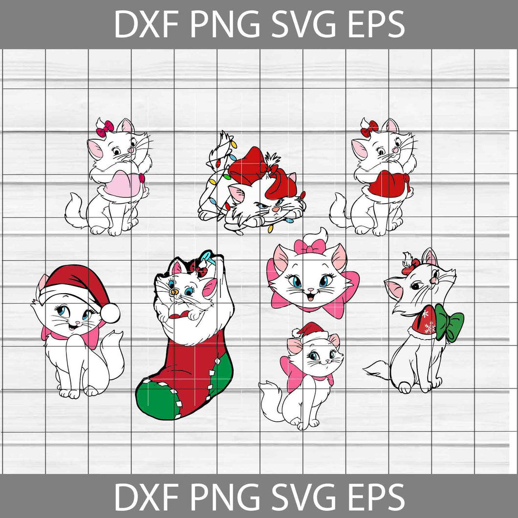 Aristocat Christmas Svg, Aristocat Svg, Cat Cuties Svg, Cartoon Svg, Christmas Svg, Gift Svg, Bundle, Cricut File, Clipart, Svg, Png, Eps, Dxf