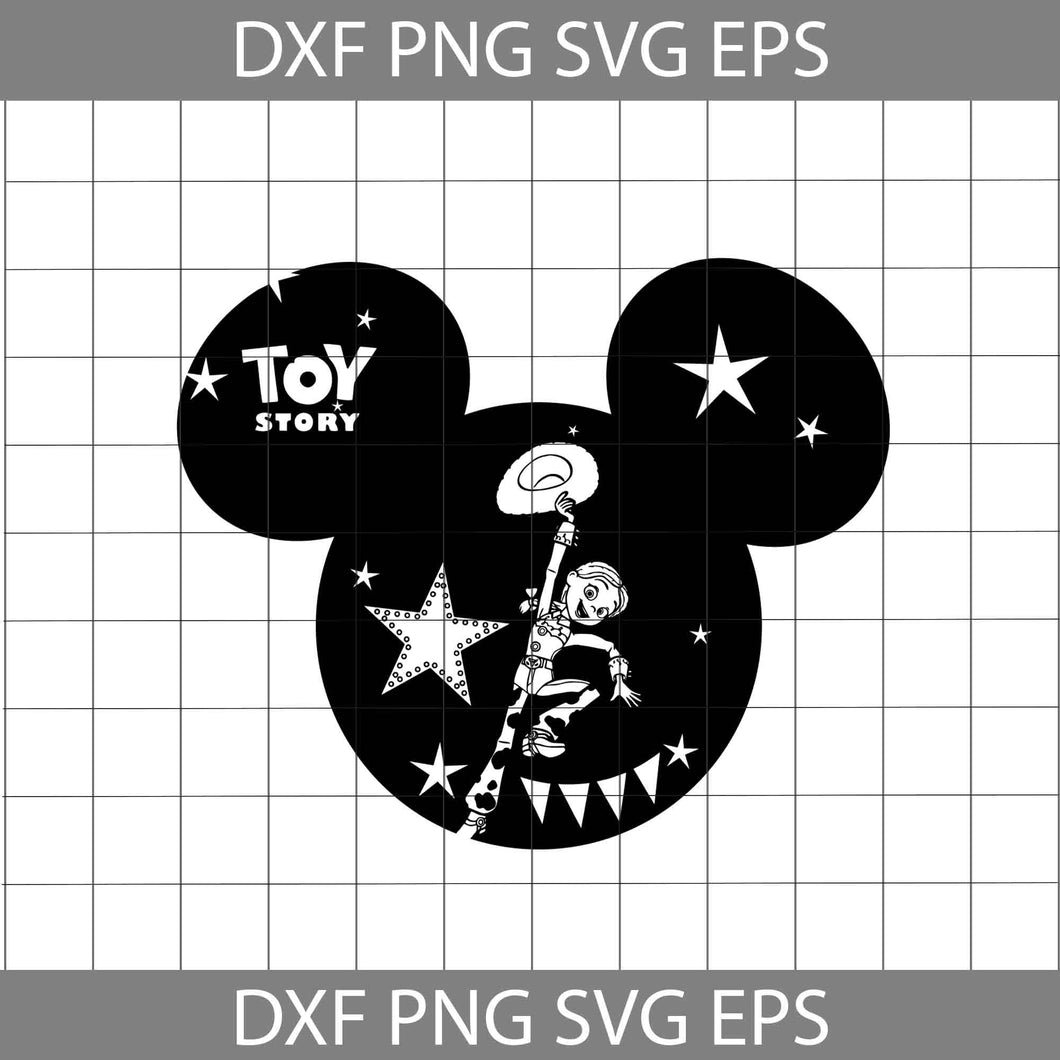 Jessie Mickey Ears Svg, Toy Story Svg, Cartoon Svg, Cricut File, Clipart, Svg, Png, Eps, Dxf