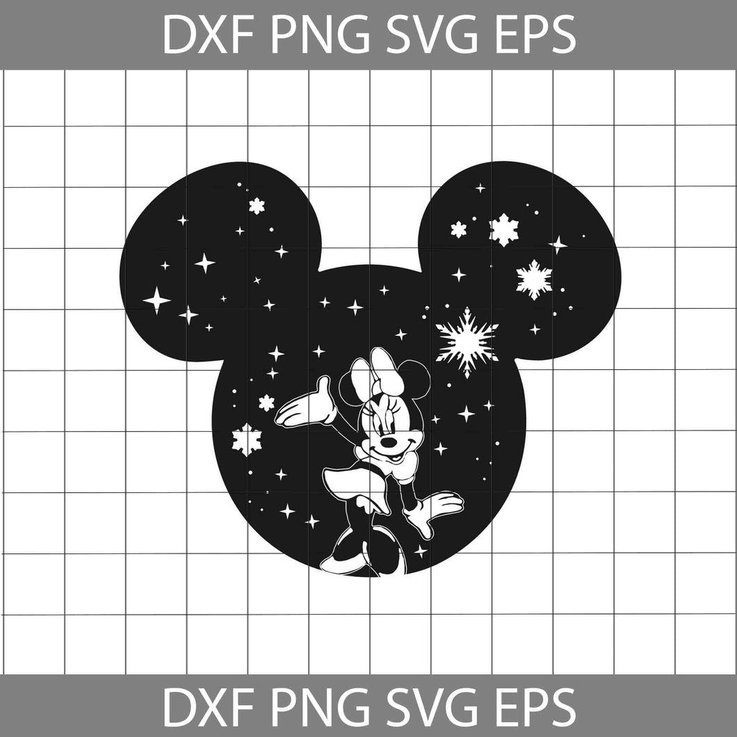 Minnie Mickey Ears Svg, Minnie Cartoon Svg, Christmas Svg, Gift Svg, Cricut File, Clipart, Svg, Png, Eps, Dxf