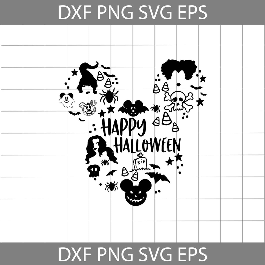 Happy Halloween Svg, Hocus Pocus Mickey Svg, Jack Svg, Horror Movie Svg, Halloween Svg, Halloween Gift Svg, Funny, Cuties, Horror Svg, Cricut File, Clipart, Svg, Png, Eps, Dxf