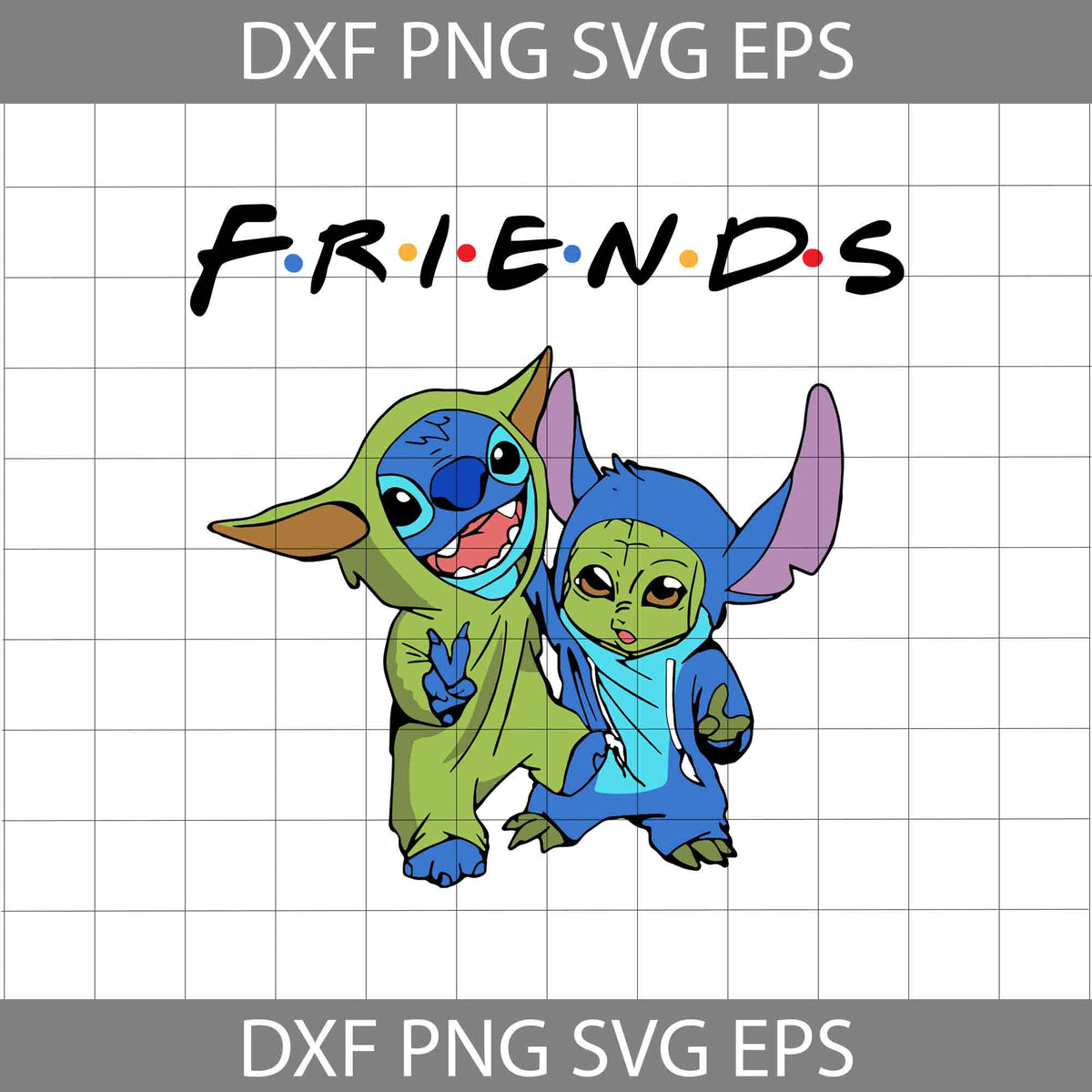 Stitch And Baby Yoda Cosplay Svg, Halloween Svg, Halloween Gift Svg ...