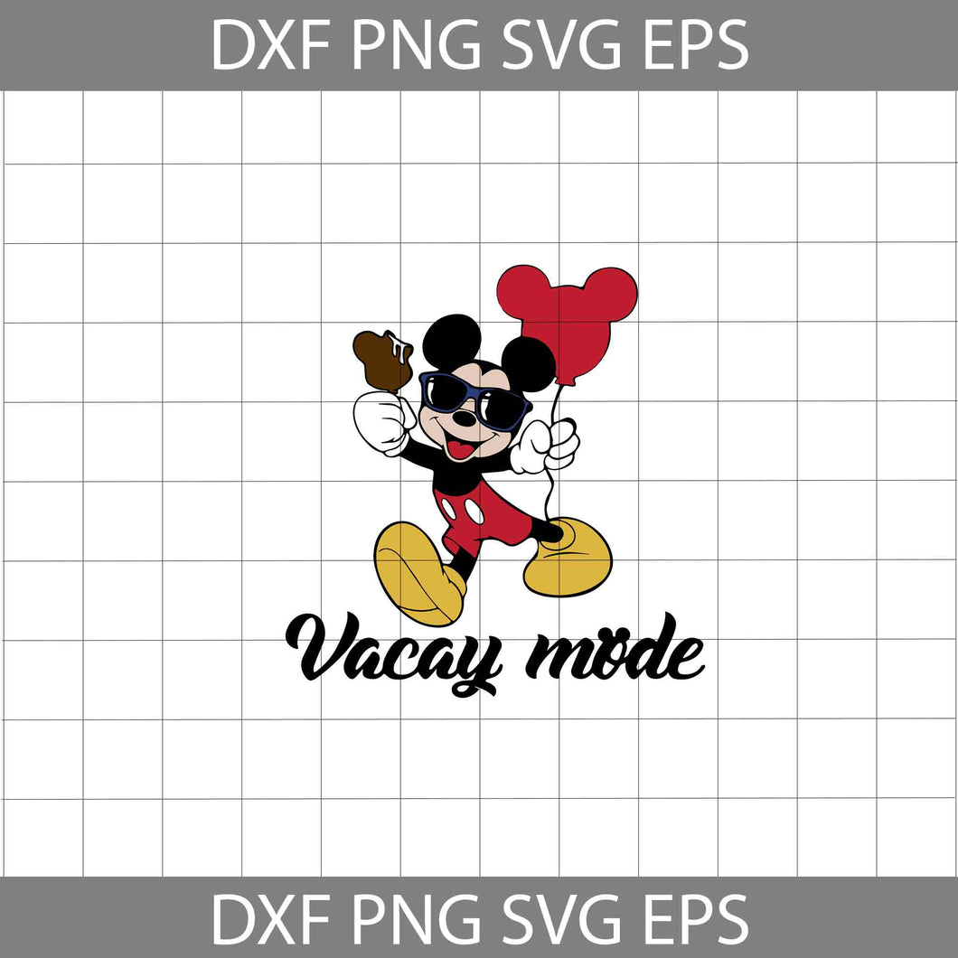 Mickey Vacay Mode Svg, Mickey Svg, Cartoon Svg, Cricut File, Clipart, Svg, Png, Eps, Dxf