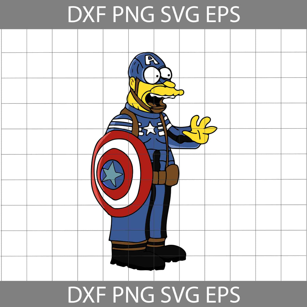 Homer Svg, Captain America SVg, The Simpsons SVg, cartoon Svg, Halloween Svg, Halloween Gift SVg, Cricut File, clipart, svg, png, eps, dxf