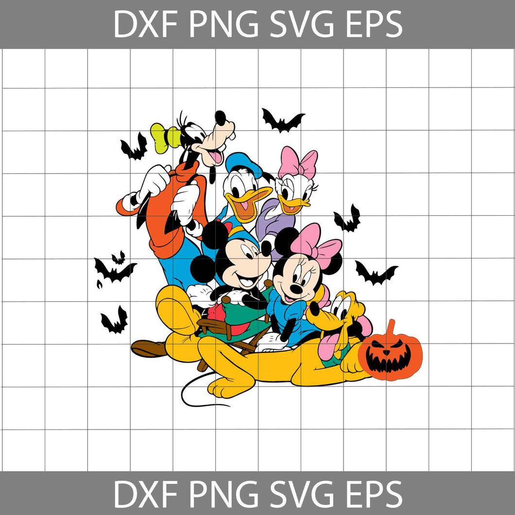 Mickey And Friends Svg, Cartoon Svg, Halloween Svg, Cricut File, Clipart, Svg, Png, Eps, Dxf