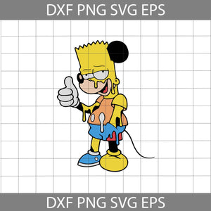 Bart And Mickey Costume svg, The Simpons Svg, cartoon Svg, Halloween Svg, Halloween Gift Svg, Cricut File, Clipart, Svg, png, Eps, Dxf