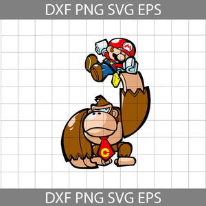 Mario And Donkey Kong Svg, cartoon Svg, Halloween Svg, Halloween Gift Svg, Cricut File, Clipart, Svg, png, Eps, Dxf