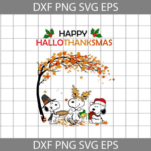 Happy Hallothanksmas SVg, Thanksgiving Svg, Cricut File, Clipart, SVg, Png, Eps, Dxf