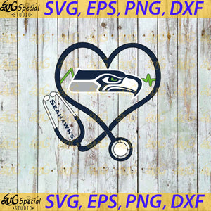 Seattle Seahawks Nurse Love Svg, New Orleans Saints Svg, NFL Svg, Football Svg, Cricut File, Clipart, Love Saints Svg, Png, Eps, Dxf