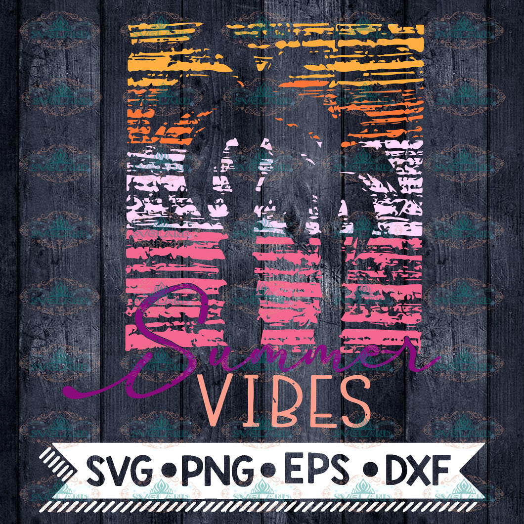 Summer vibes PNG file for sublimation printing DTG printing - Sublimation design download