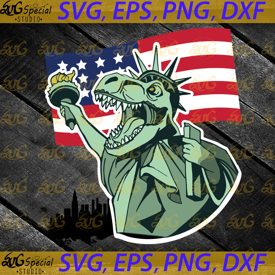 T-Rex Independence Day, 4rth of July svg, Cricut File