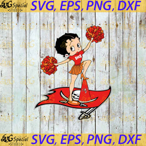 Tampa Bay Buccaneers Betty Boop Cheerleader NFL Svg, Houston Texans Svg, NFL Svg, Cricut File, Clipart, Football Svg, Sport Svg, Png, Eps, Dxf