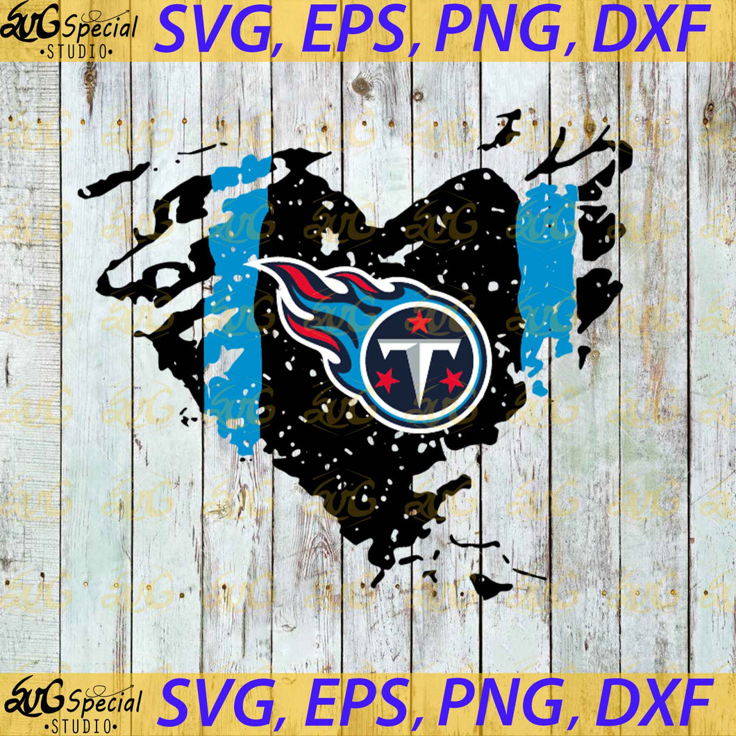 Tennessee Titans Heart Svg, Cricut File, Football Mom Svg, Football Svg, Sport Svg, NFL Svg, Clipart, Love Football Svg, Png, Eps, Dxf