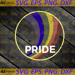 Vintage Rainbow Pride Svg, Happy Pride Month, Rainbow Shirt Svg, LGBT Shirt Svg, Silhouette Cameo