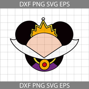 Evil queen Mickey Mouse Head svg, Disney Svg, Cricut File, Clipart, Svg, Png, Eps, Dxf