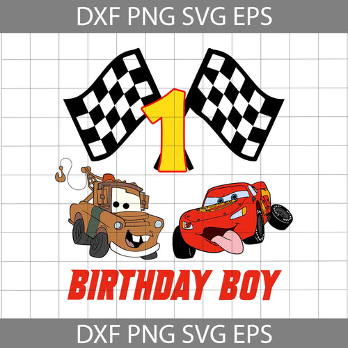 1st Birthday svg, Birthday Disney Car Svg, Birthday Boy Svg, Birthday Svg, Cricut File, Clipart, Svg, Png, Eps, Dxf