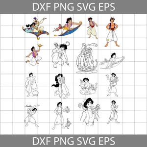 Aladdin SVg, Bundle, Disney Svg, Cricut File, Clipart, Svg, Png, Eps, Dxf