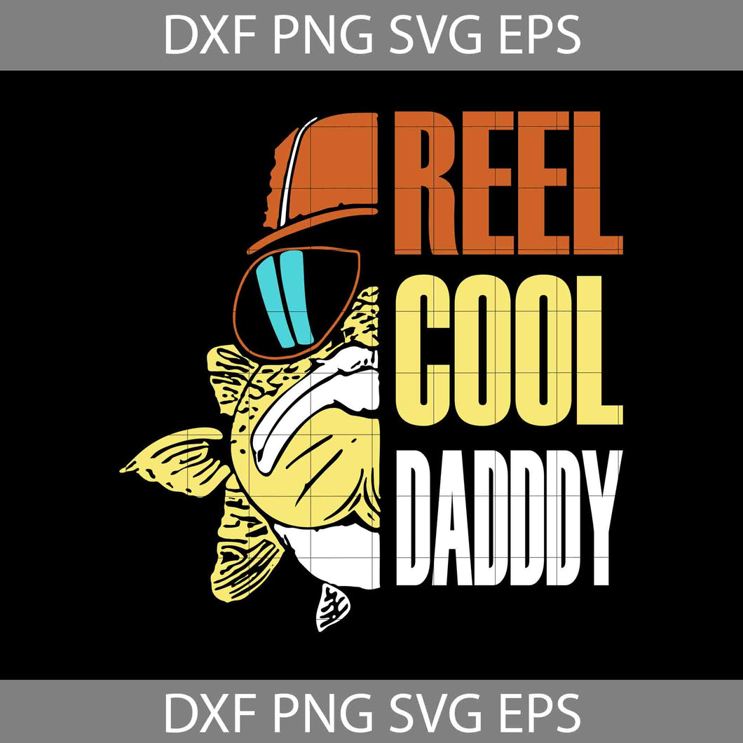 Reel Cool Daddy Svg, American Flag Fishing svg, Dad Svg, father's day svg, cricut file, clipart, svg, png, eps, dxf