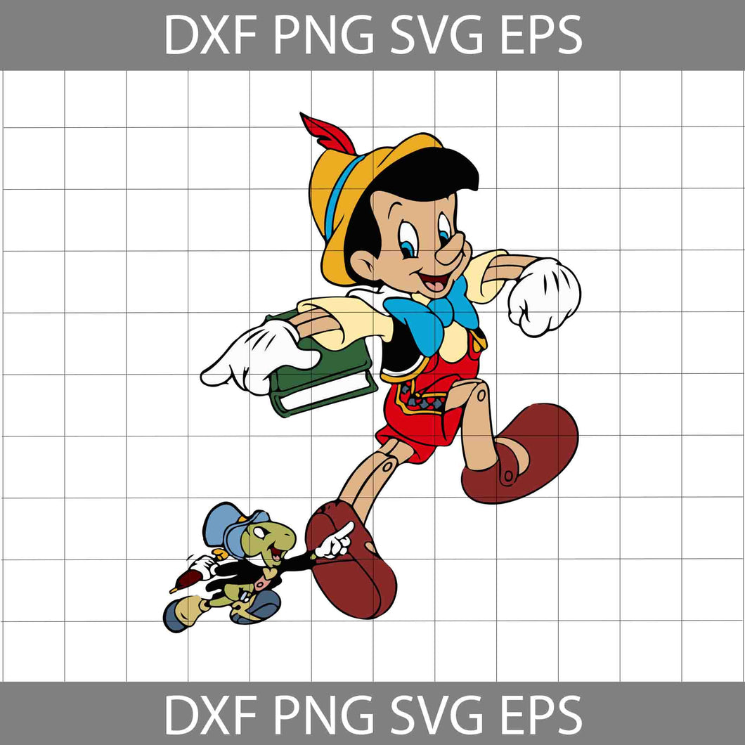 Pinocchio Back To School Svg, Back To School Svg, Cricut File, Clipart, Svg, Png, Eps, Dxf