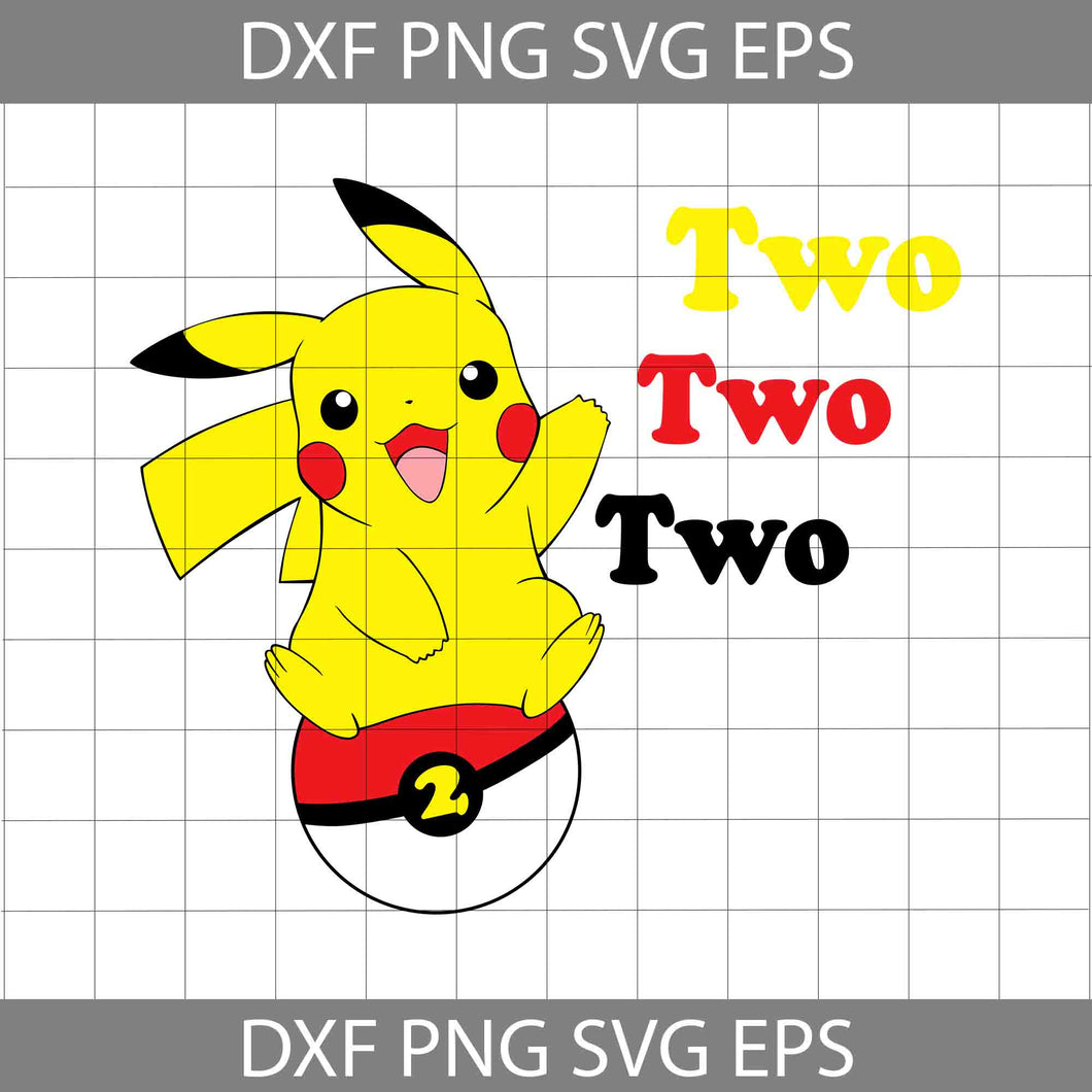2nd Pikachu Birthday, Pokemon Birthday Svg, Birthday svg, Cricut File, Clipart, Svg, Png, Eps, Dxf