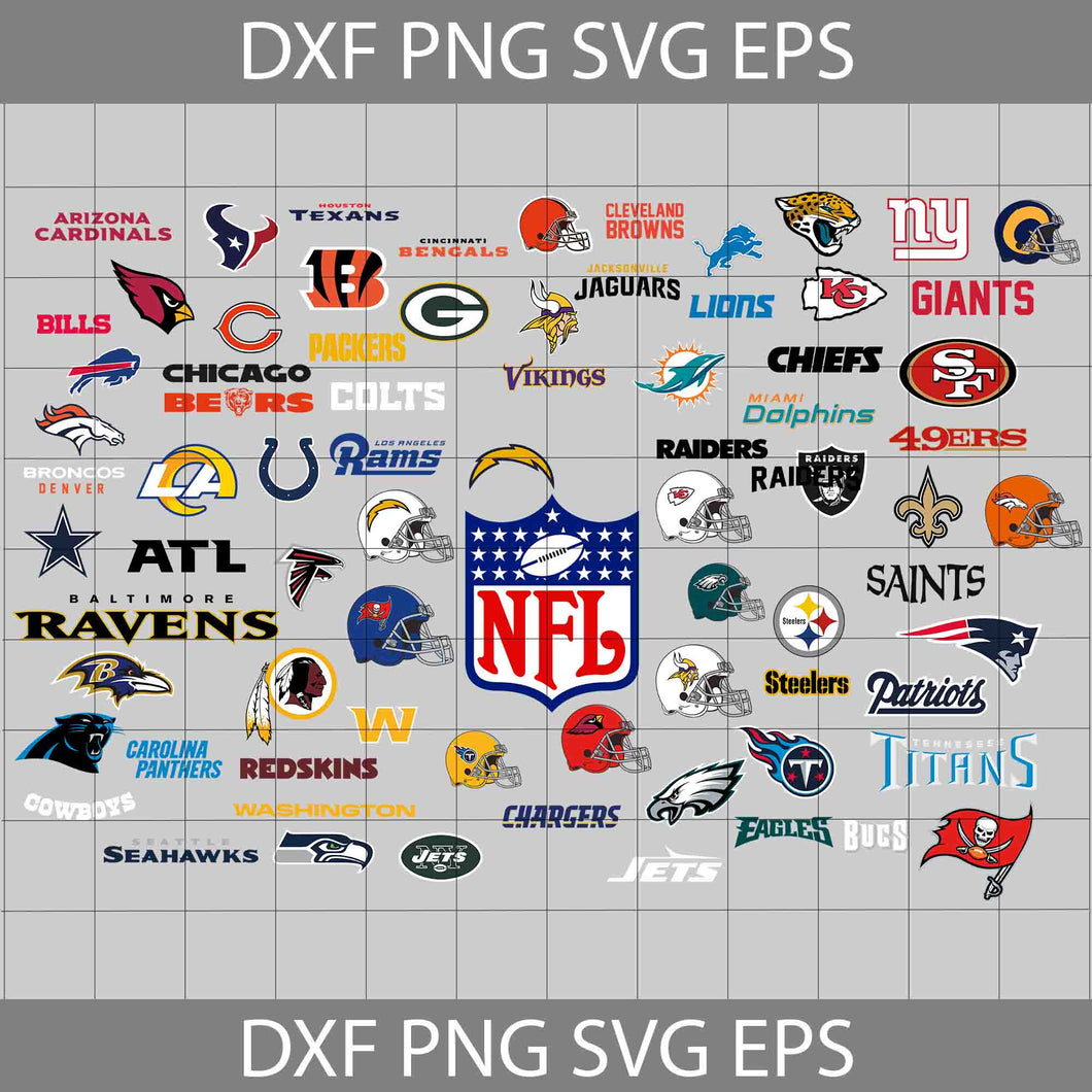 NFL logo svg, Sport Svg, Cricut file, Clipart, Bundle, Svg, Png, Eps, Dxf