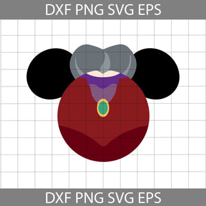 Lady Tremaine Mickey Mouse Ears SVg, Disney Svg, Cricut File, Clipart, SVg, Png, Eps, Dxf