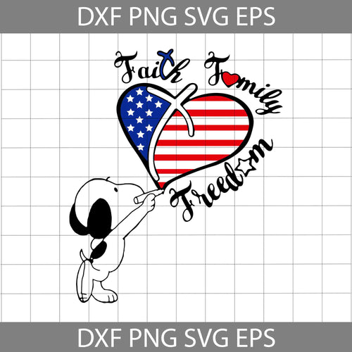 Snoopy love faith family freedom svg, America svg, 4th of july svg, Independence day svg, cricut file, clipart, svg, png, eps, dxf