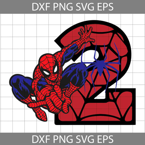 2nd Spiderman Birthday svg, Birthday svg, Cricut file, clipart, svg, png, eps, dxf